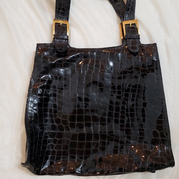 CB Pelletterie Women’s Faux Croc Bag Made In Italy - Picture 3 of 5